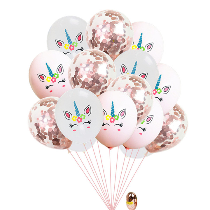 Wholesale Confetti Balloons Unicorn Latex Balloon Happy Birthday Party Supplies wholesale balloons, balloons happy birthday wholesale