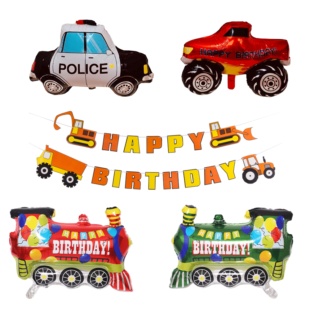 Truck Foil Balloons Car Helium Balloon Birthday Decorations For Boys