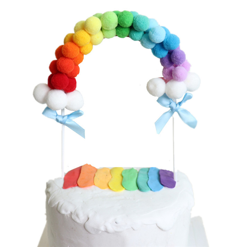 Baby Shower Cake Topper Rainbow Girls Birthday Party Cake Decoration