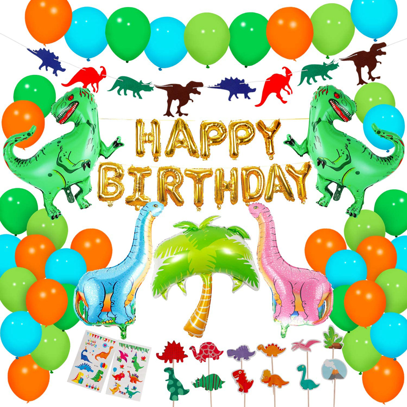 Birthday Decorations Dino Party Decorations for kids Dinosaur Party Supplies 90 pcs for dinosaur parties