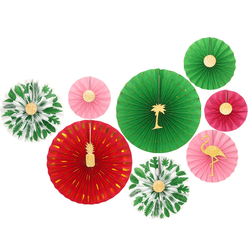 Vibrant Colorful Hanging Paper Fans Rosettes Party Decorations Fiesta Party Supplies