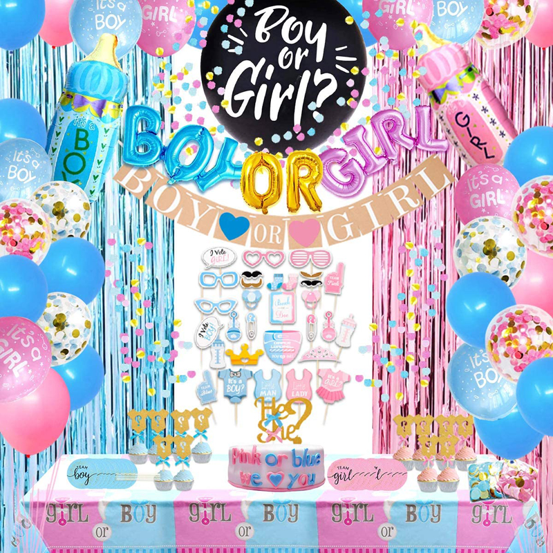 Gender Reveal Decorations Set Baby Gender Reveal Party Supplies Gender Reveal Party Decorations