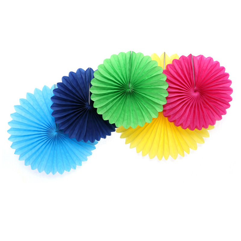 Party Paper Fan Large Assorted Fans Tissue Honeycomb Fans Hanging Paper Fans Decorations Tissue Honeycomb Fans, Hanging Decorations wholesale