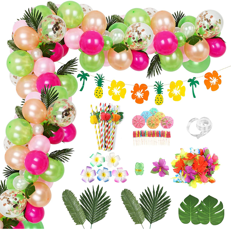 Summer Theme Party Decorations Photography Backdrop Hawaiian Tropical Party Decor Set, China Summer Decorations, China Wholesale wholesale