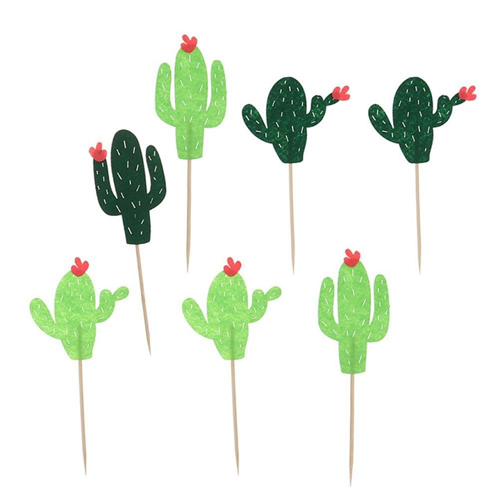 Cactus Cupcake Topper Cactus Summer Party Decorations Pack Of Cake Toppers Wholesale, China cactus cupcake topper, cactus party decorations wholesale