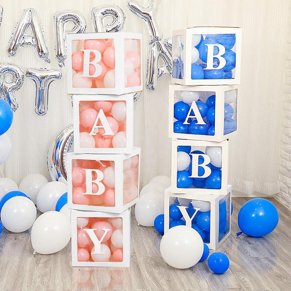 Baby Shower Favors For Girls Gender Reveal Box Transparent Balloon Box