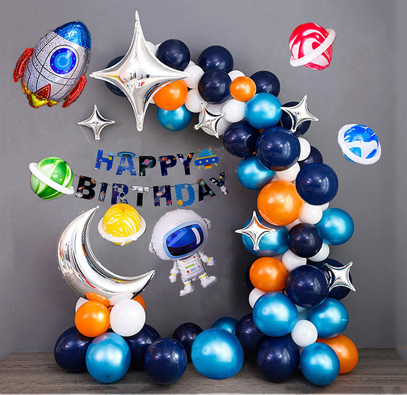 Space Birthday Decorations Outer Space Party Supplies for Boy Galaxy Space Theme Party Decorations boys birthday party, space theme decorations wholesale