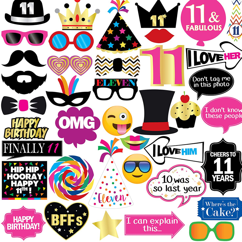 Birthday Photo Booth Party Props Party Supplies Happy Birthday Party Photo Booth Party Props Kit
