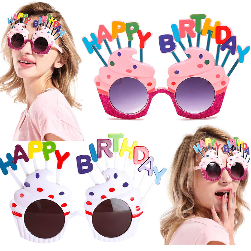 Kids Birthday Funny Costume Sunglasses Novelty Eyewear Birthday Party Sunglasse Crystal Frame