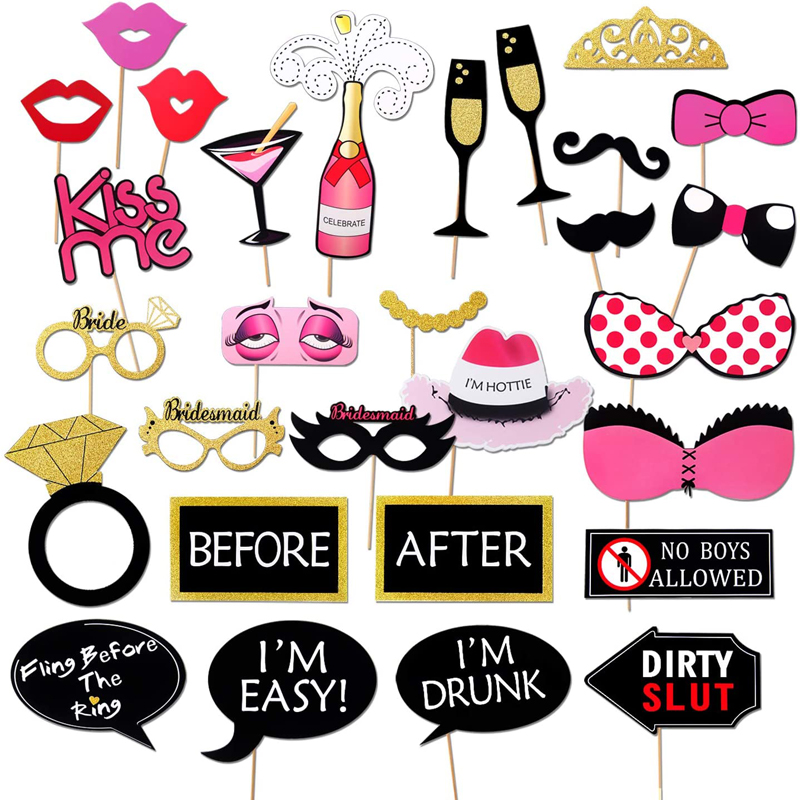 Girls Night Out Games Bachelorette Party Decoration Party Photo Booth Props Kit