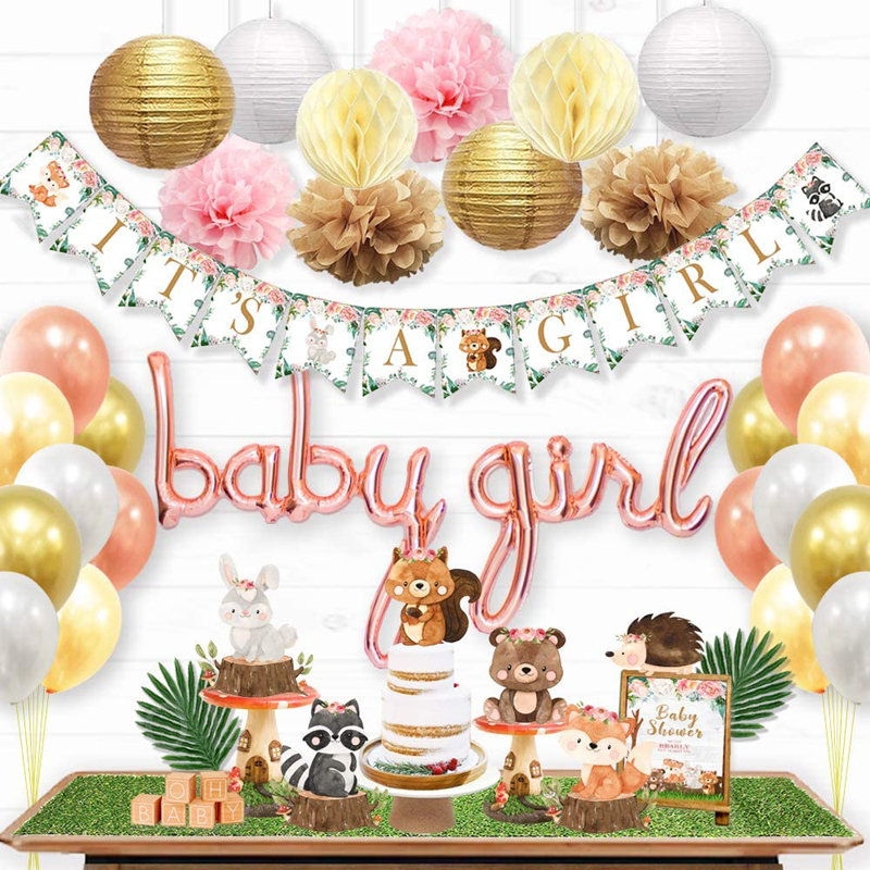 Baby Shower Decorations for Girls Rose Gold Baby Girl Balloons Gold Lanterns  Baby Shower Decorations, Rose Gold wholesale