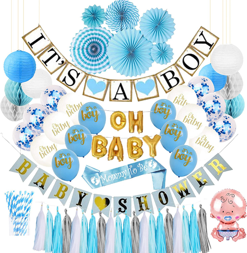 Baby Shower Decorations for Boy Gender Reveal Boy Baby Shower Decorations Blue Color