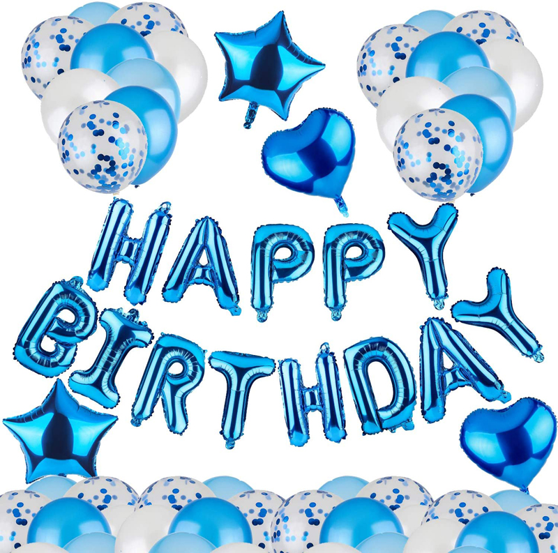 Happy Birthday Balloon 16inch Happy Birthday Banner blue Birthday party decoration foil balloon
