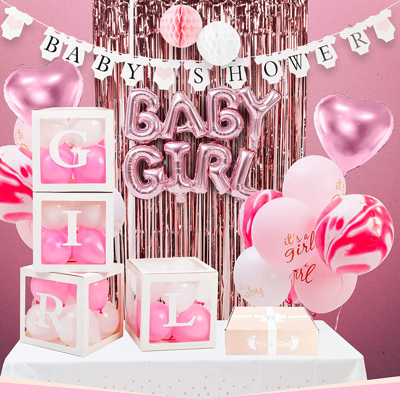 Pink Baby Shower Decorations for Girl Baby Shower Boxes with Letters Decorations Baby Shower Decorations, Girl Baby wholesale