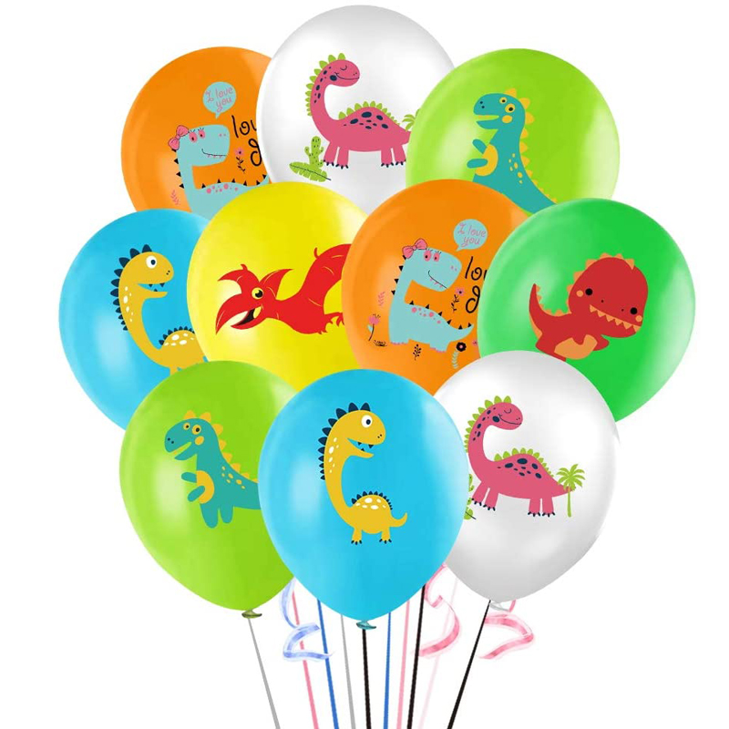 Dinosaur Balloons Dino Jungle Jurassic Theme Latex Balloons for Kids Birthday Parties Decorations