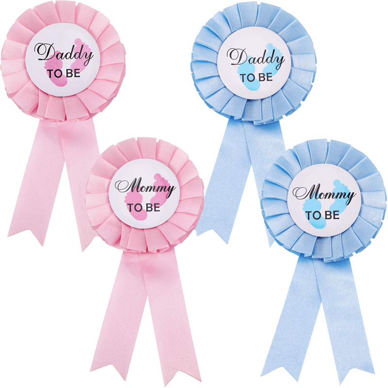 Baby Shower Daddy TO BE & Mommy TO BE Badge For Gender Reveal Decorations mom to be, gender reveal decorations wholesale