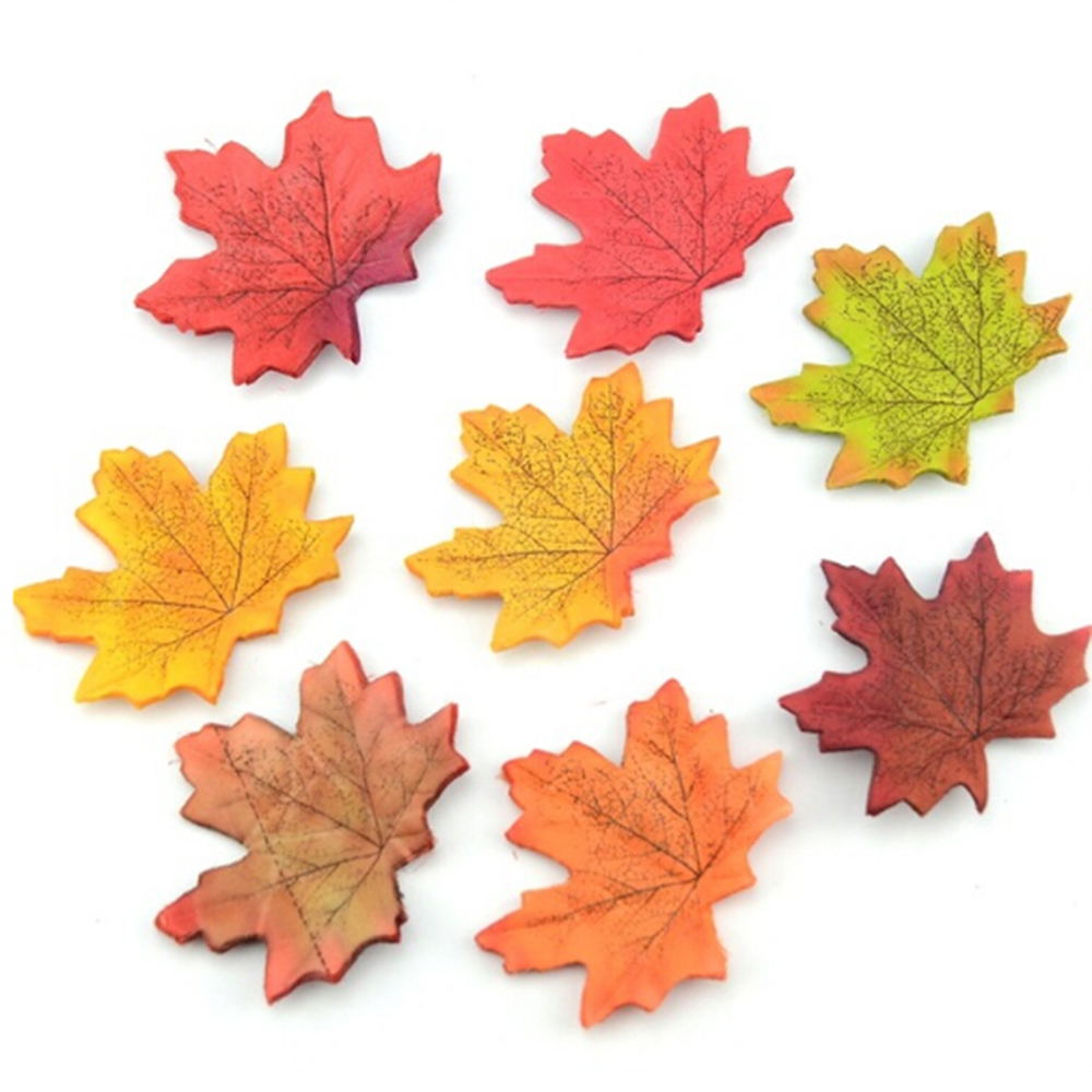 Thanksgiving Table Decorations Fake Leaves For Fall Party Decorations