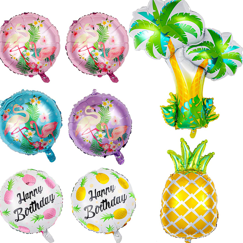 Flamingos Theme Party Foil Balloons Kit Pineapple Helium Balloons for Summer Decorations, China Flamingos Theme Party, Summer Decorations wholesale