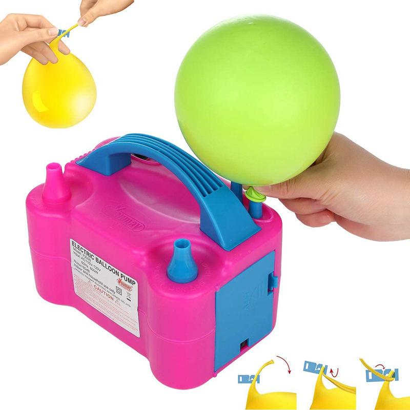Electric Balloon Inflator Air Pump Dual Nozzles Balloons Blower US Standard Plug for Balloon Arch