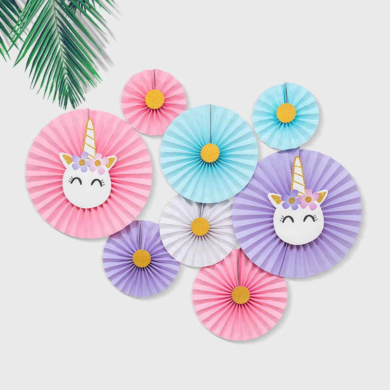 Paper Fans Decorations For Wall Unicorn Party Decorations Unicorn Ornament 