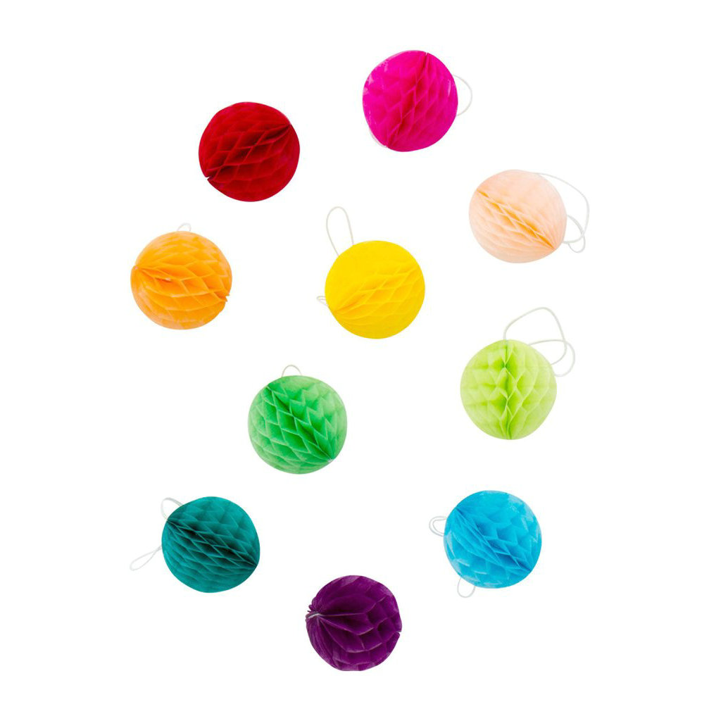 Mini Hanging Honeycomb Balls Rainbow Paper Craft Honeycomb Ball Party Decorations