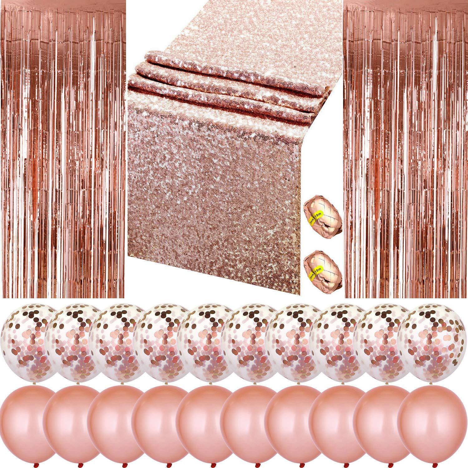 Rose-gold-foil-curtain-decoration-set-China