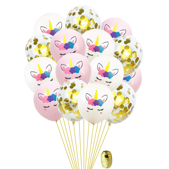 China-gold-Latex-balloon-unicorn-set