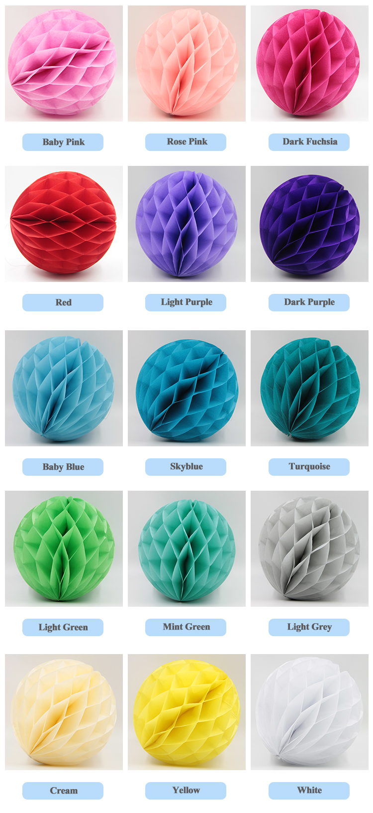 honeycomb-balls-wholesale-colors