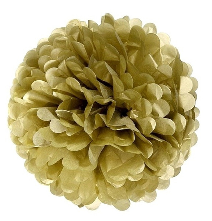 tissue-paper-pom-poms-gold