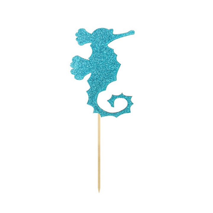 ocean-theme-cake-topper/paper-cupcake-topper-decor-fish-wholesale-sea-horse