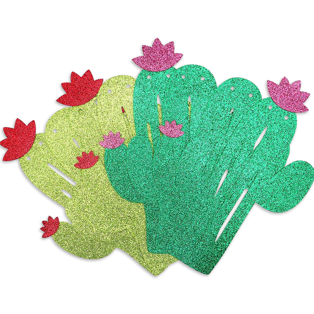Glitter-cactus-summer-party-garland-wholesale-decoration-pack