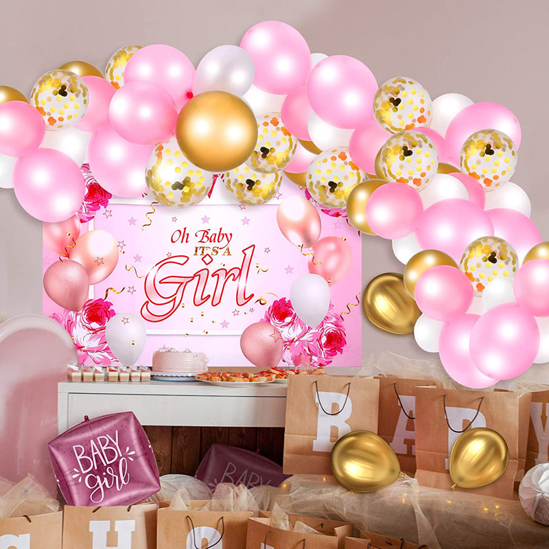 Baby-Shower-Decorations-Includes-It-Is-A-Girl-Party-Backdrop-Set