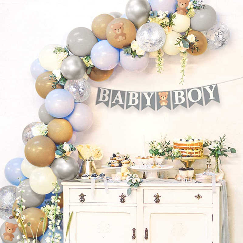 China Baby Shower Decorations for Boy with Balloon Garland Arch Kit