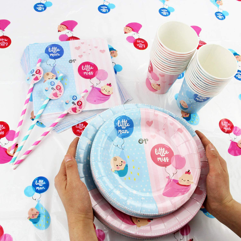 Gender-Reveal-Party-Supplies-Kit-Plates-Cups-Napkins-Tablecloth