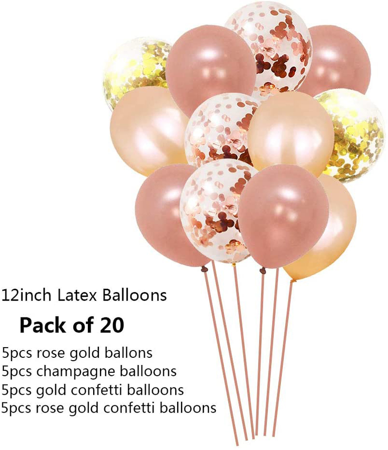 Birthday-Party-women-52Pcs-Banners-Rose-Gold-Balloons