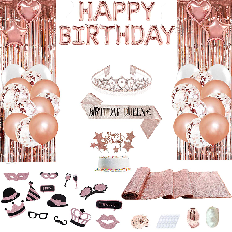 Rose-Gold-Girls-Birthday-Party-Decorations-Banner-Fringe-Curtain
