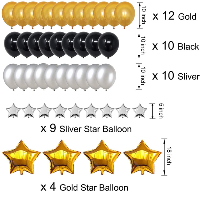 Black-and-Gold-Birthday-Decorations-Gold-Number-and-Gold-Crown-Balloons