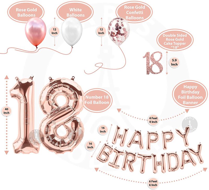 Girls-18-Birthday-Party-Confetti-Balloons-Decorations