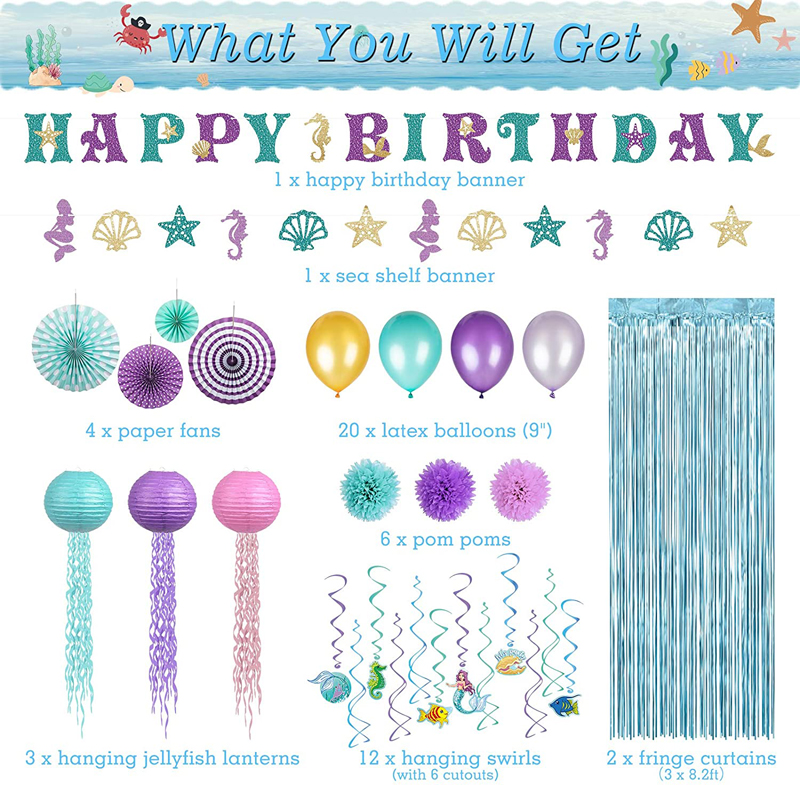 Mermaid-Party-Decorations-Mermaid-Birthday-Sets