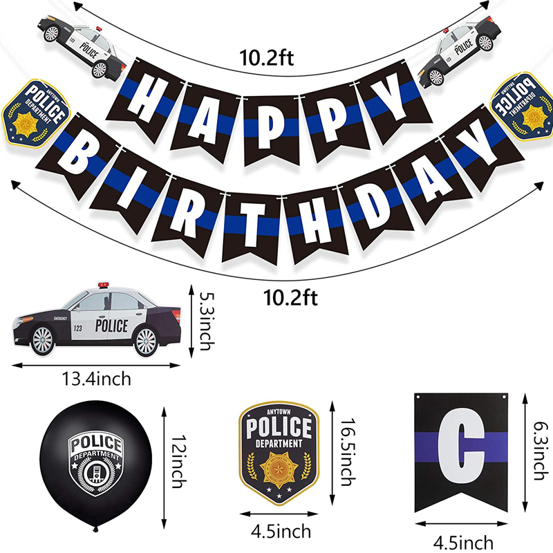 Police-Themed-Birthday-Party-Decorations-Banners