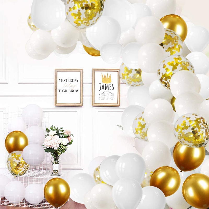 Confetti-birthday-Balloons-12-Inch-Gold-Metallic-Balloons