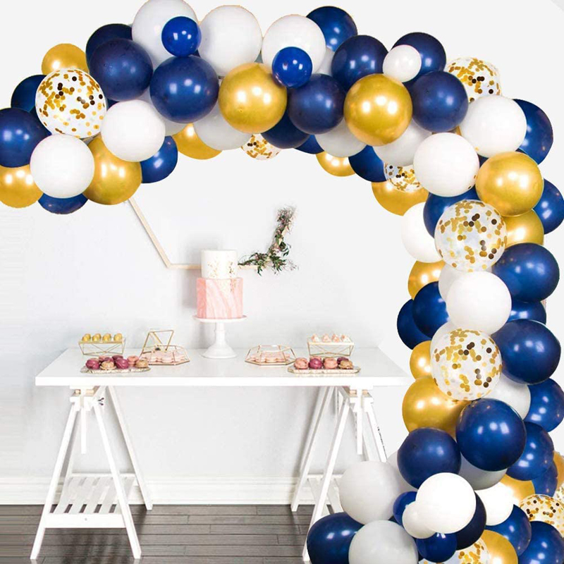 Navy-Blue-and-Gold-Confetti-Balloons-Decorations