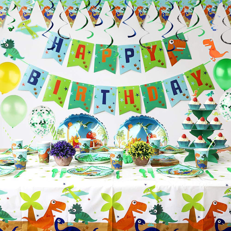 Dinosaur-Birthday-Party-Supplies-Set-Kids