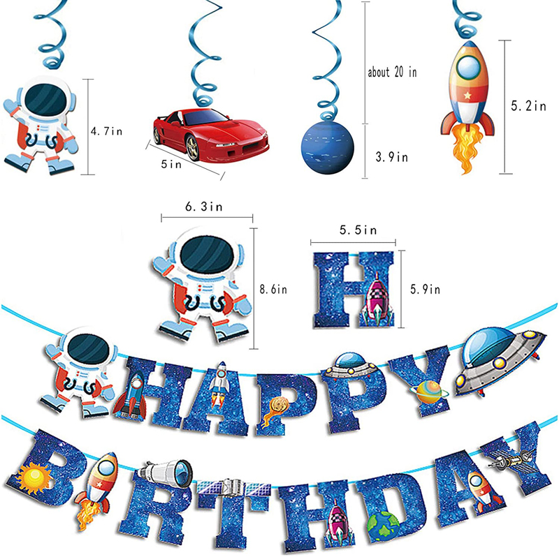 Kids-Birthday-Space-Party-Decoration-Blue-Astronaut-Spaceship-Banners
