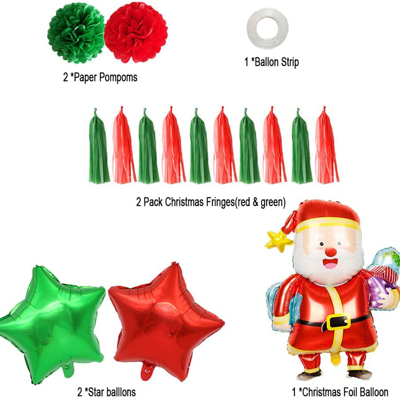 Christmas-Decoration-Balloons-Kit-Green-Red-Latex-Confetti-Balloons