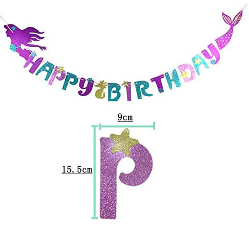 Mermaid-Theme-Party-Decoration-Supplies-For-Kids-Happy-Birthday-Banners