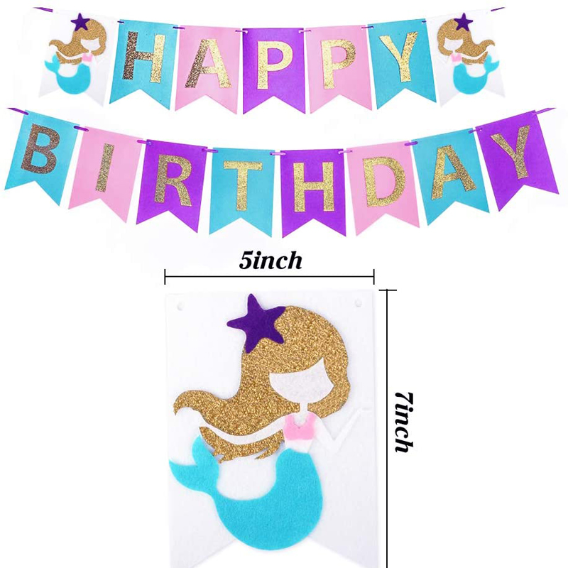 Mermaid-Theme-Under-the-Sea-Birthday-Decoration-Banners