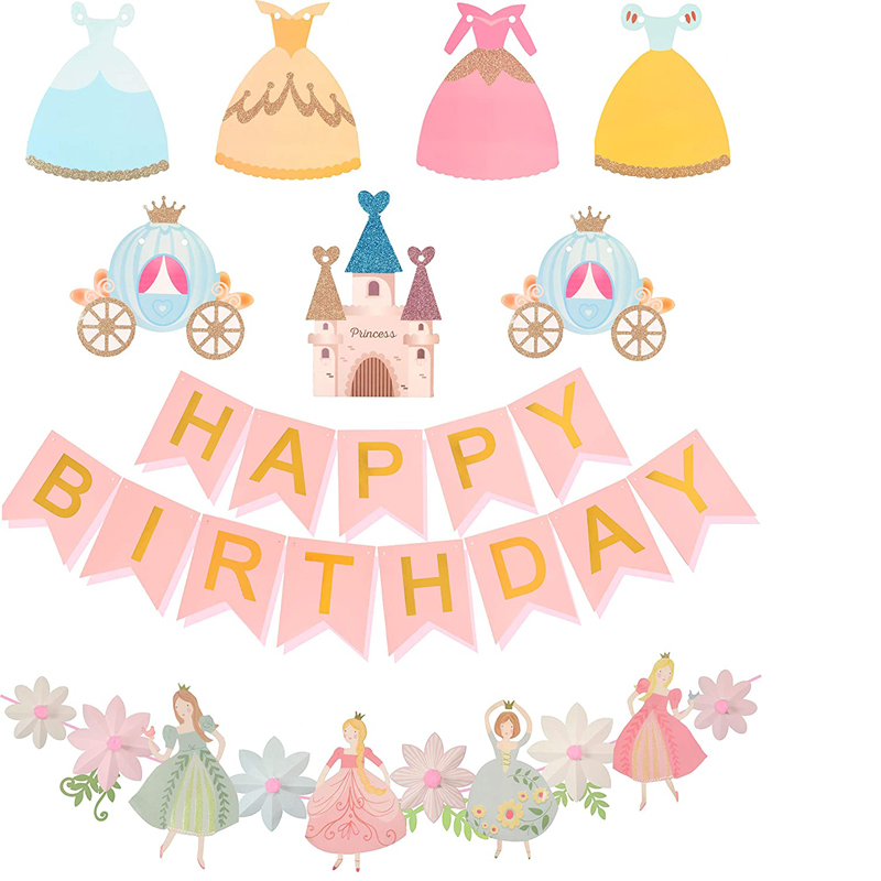 Pink-Gold-Birthday-Princess-Flower-Banner-Birthday-Decorations