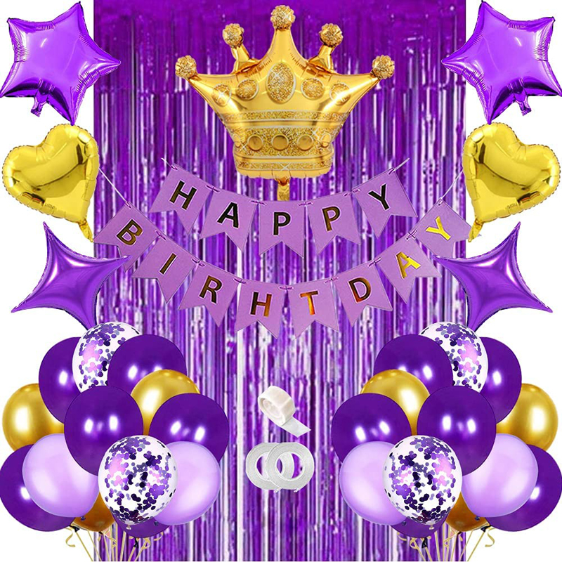 Purple-and-Gold-Birthday-Party-Decoration-for-Women-Girls-Kit