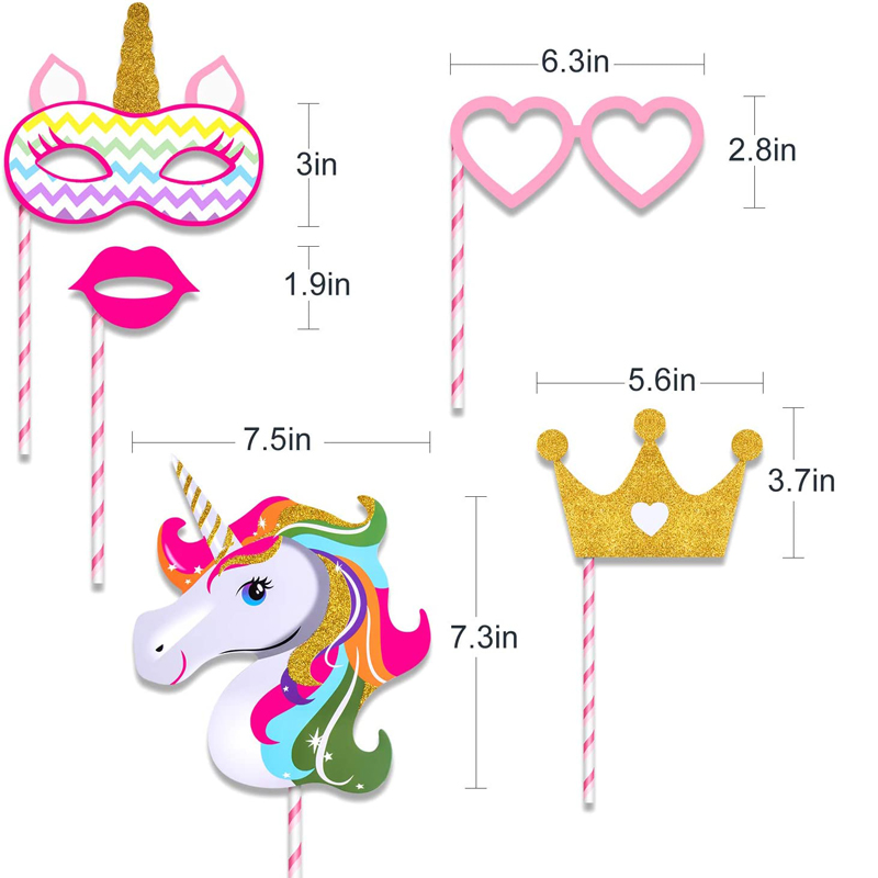 Rainbow-Unicorn-Theme-Photo-Booth-Props-Wholesale-Party-Supplies